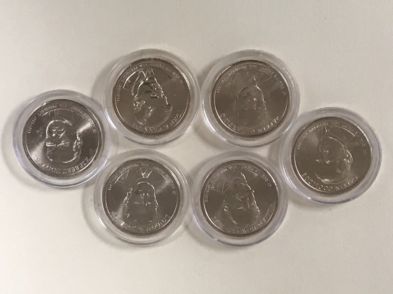 lot 17 image: (6) Uncirculated U.S. Presidential ...