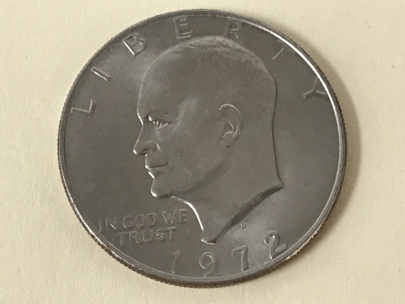 lot 21 image: 1972-D Eisenhower Dollar ...