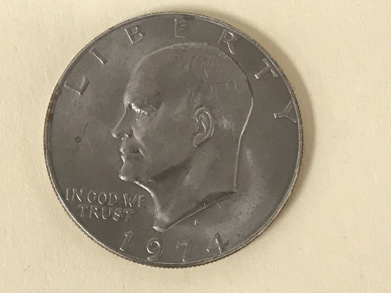 lot 23 image: 1974-D Eisenhower Dollar ...