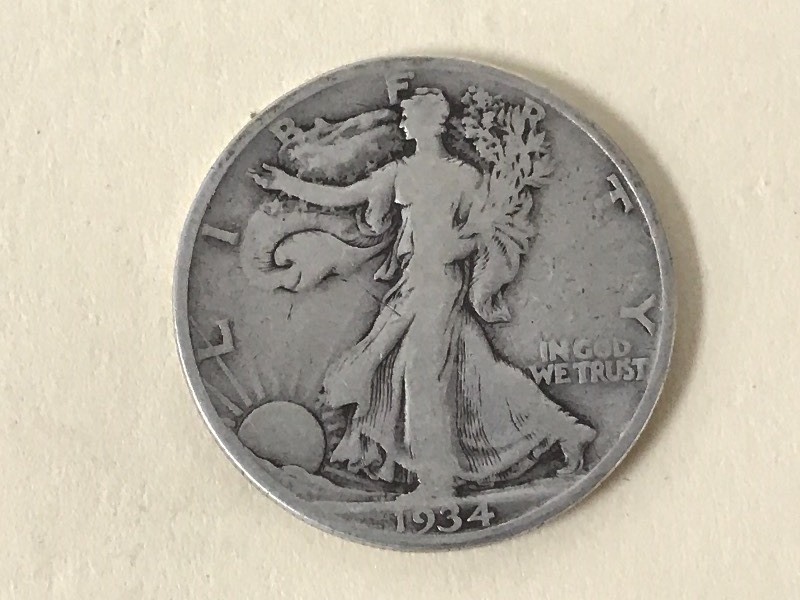 lot 38 image: 1934-S Walking Liberty Half Dollar ...
