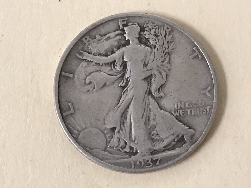 lot 41 image: 1937 Walking Liberty Half Dollar ...
