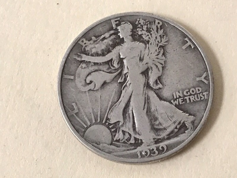 lot 43 image: 1939-D Walking Liberty Half Dollar ...