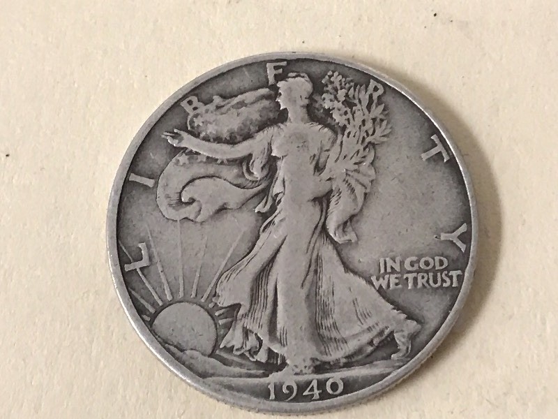 lot 45 image: 1940-S Walking Liberty Half Dollar ...