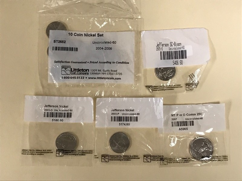 lot 63 image: Lot Of 10-Coin Unc 2004-2006 Nicke...