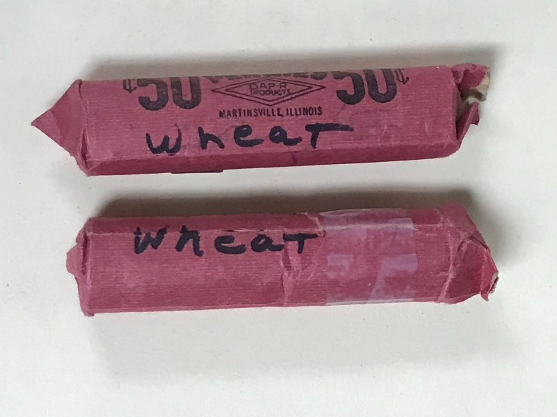 lot 74 image: (2) Rolls Of Assorted Wheat Cents ...