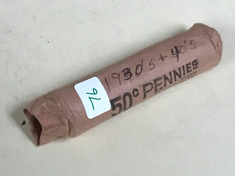 lot 76 image: Roll Of 1930s & 1940s Pennies ...