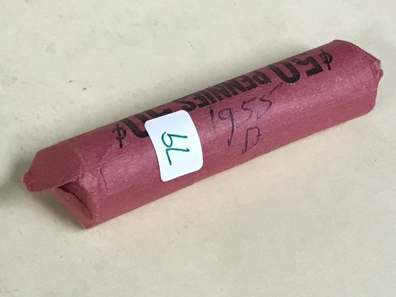 lot 79 image: Roll Of 1955-D Pennies ...