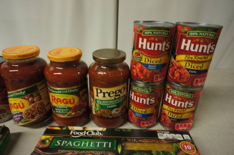 Lot of Assorted Pasta Sauces and Noodles