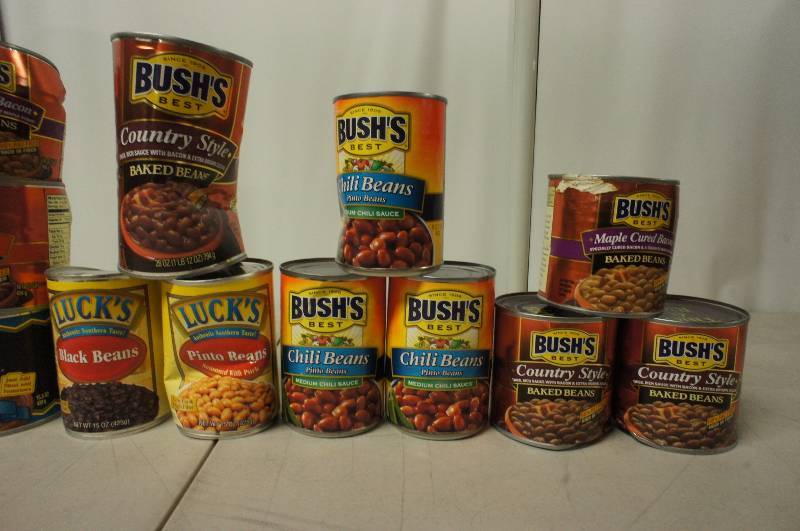 Large Lot of 20 Cans of Assorted Beans