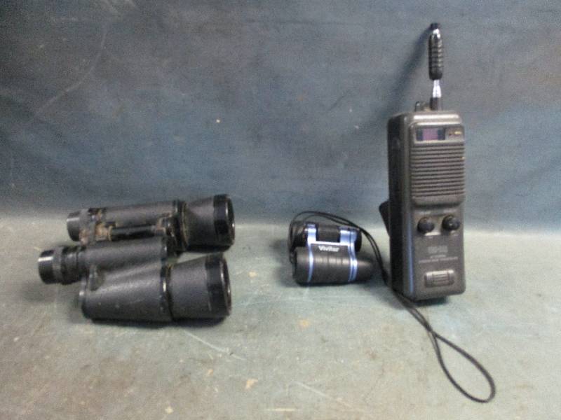 lot 36 image: Binoculars & Citizen Band Transceiver