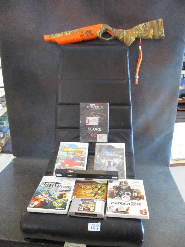 lot 169 image: Video Rocker & Wii Games