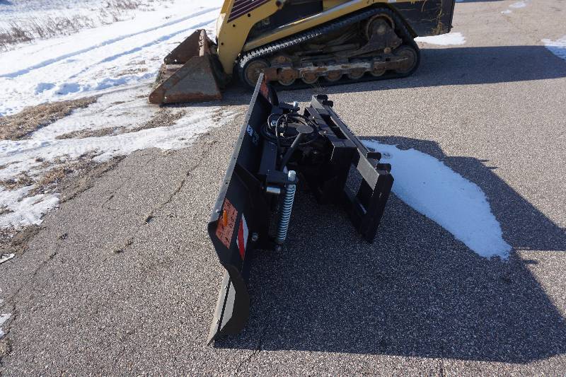 lot 5 image: Universal Mount Bobcat Skid Loader Skid Steer 7 12 Snow Plow Attachment