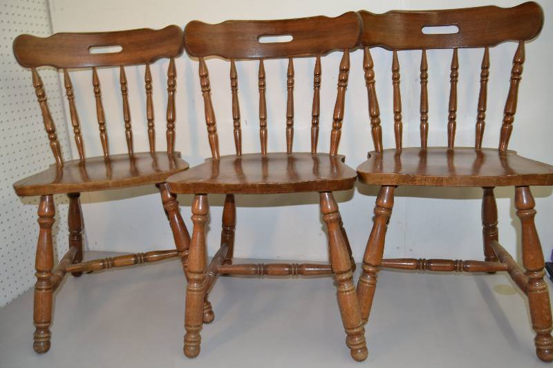 lot 150 image: Wood Chairs