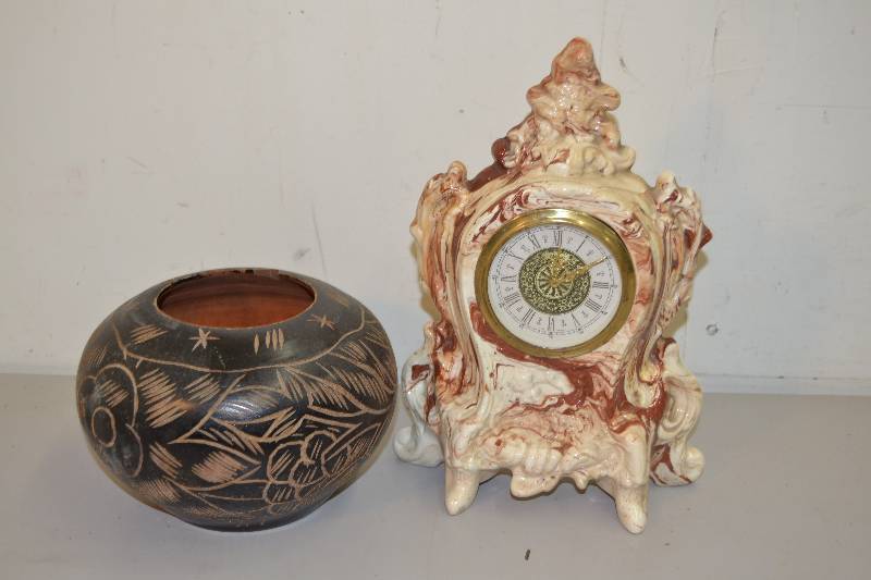 lot 1 image: German clock, Bowl
