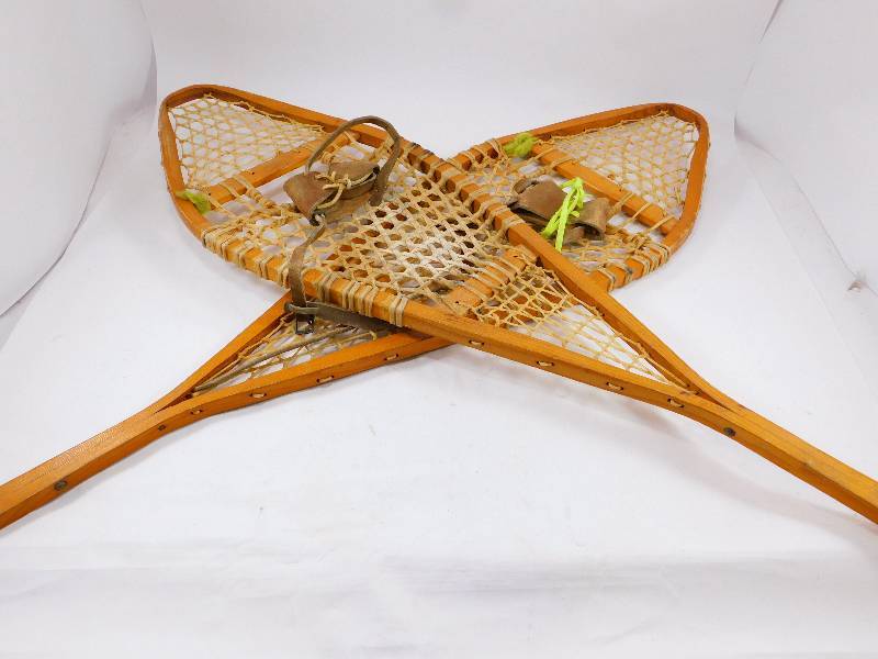 lot 25 image: Antique Wood Snow Shoes