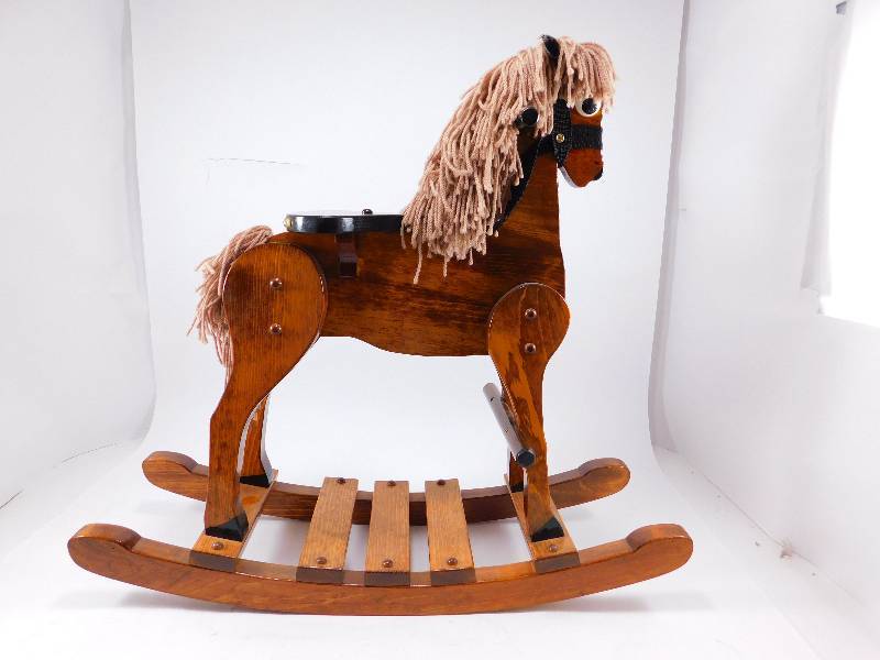 lot 29 image: Wooden Rocking Horse