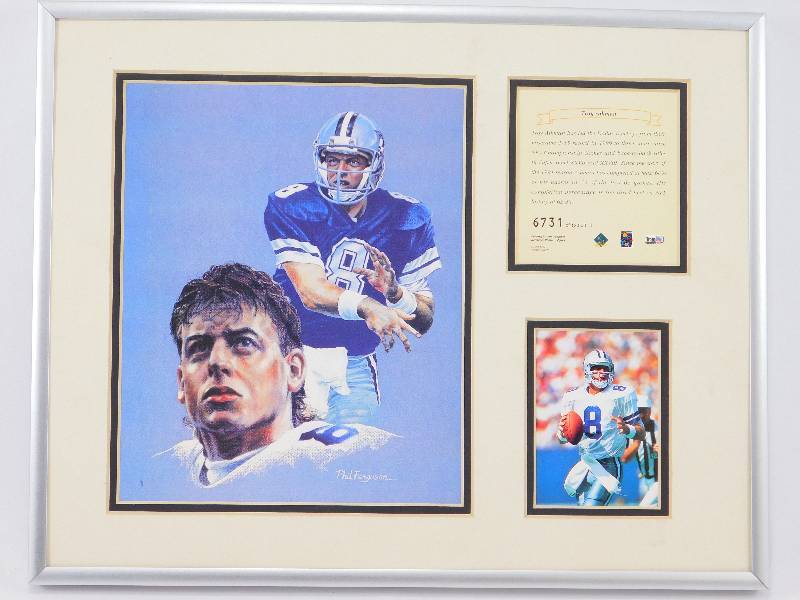lot 47 image: Troy Aikman Plaque