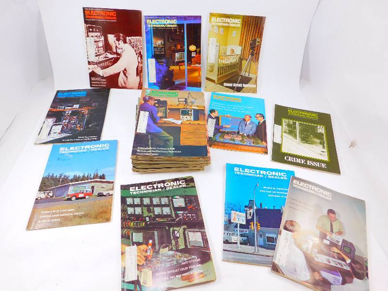 lot 51 image: Lot of Vintage 60s and 70s Electronic TechnicianDealer Magazines