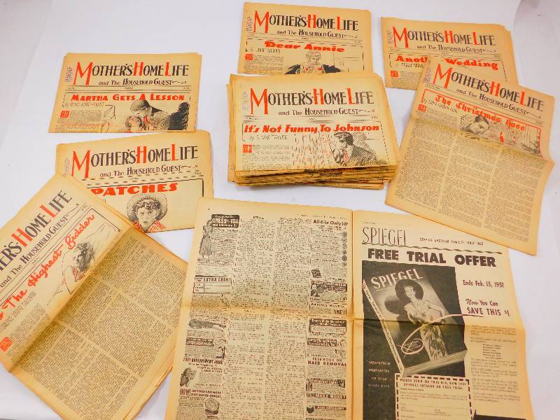 lot 52 image: Huge Lot of 40s and 50s Mothers Home Life and The Household Guest Monthly NewspaperMagazines