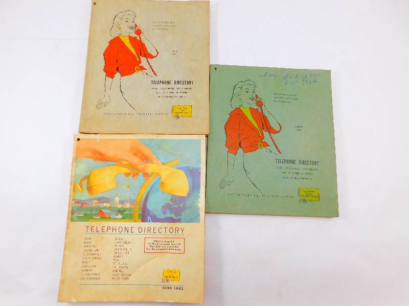 lot 55 image: Vintage 60s Local Telephone Directories - St. Cloud, Avon, Rice, etc... Minnesota