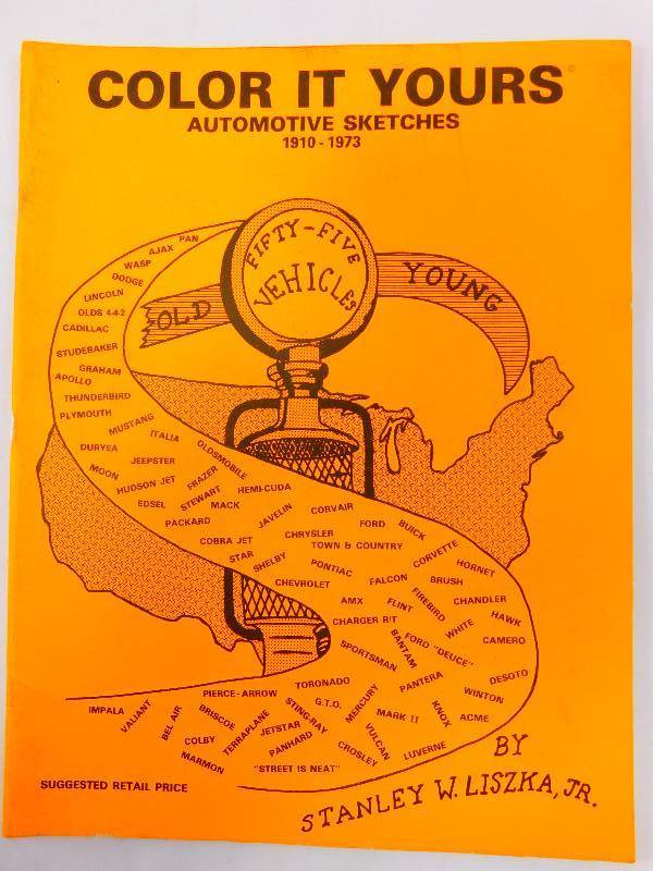 lot 57 image: Vintage Automobile Coloring Book