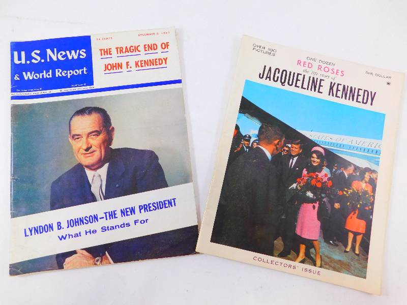 lot 60 image: Lot of 2 Vintage Magazines from the JFK Assassination