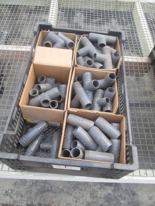 lot 90 image: Crate of Plastic Pipe Fittings
