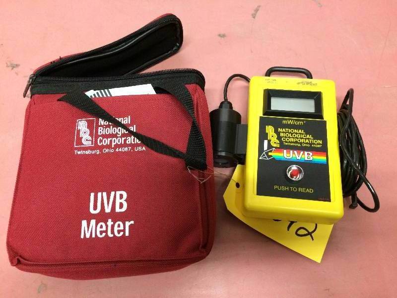 lot 26 image: Like New Condition NATIONAL BIOLOGICAL CORPORATION UVB Meter UVB-500C UV Light For Psoriasis & More