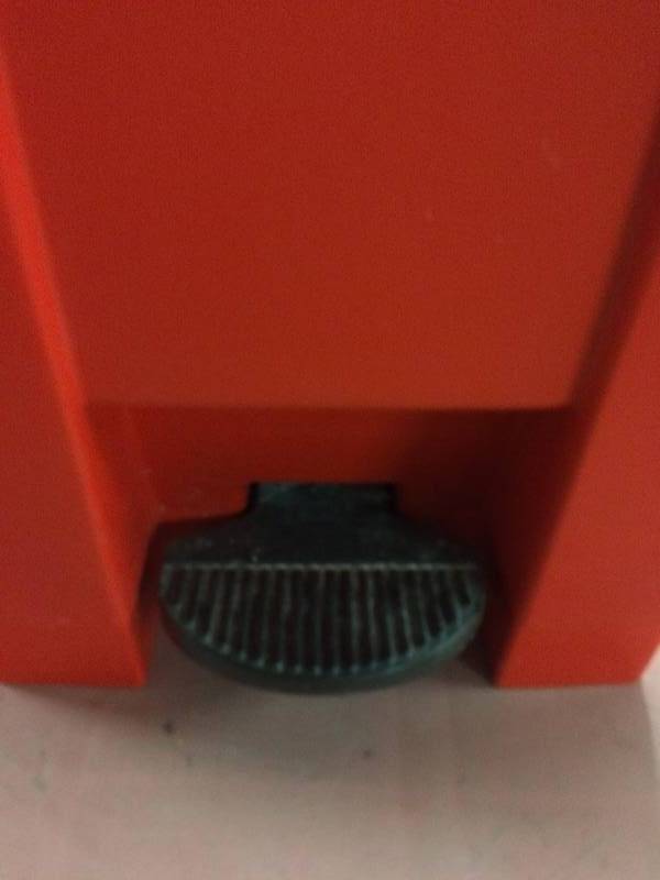 lot 55 image: Heavy Duty Rubbermaid Foot Flip Top Garbage OR Storage Tote - Excellent