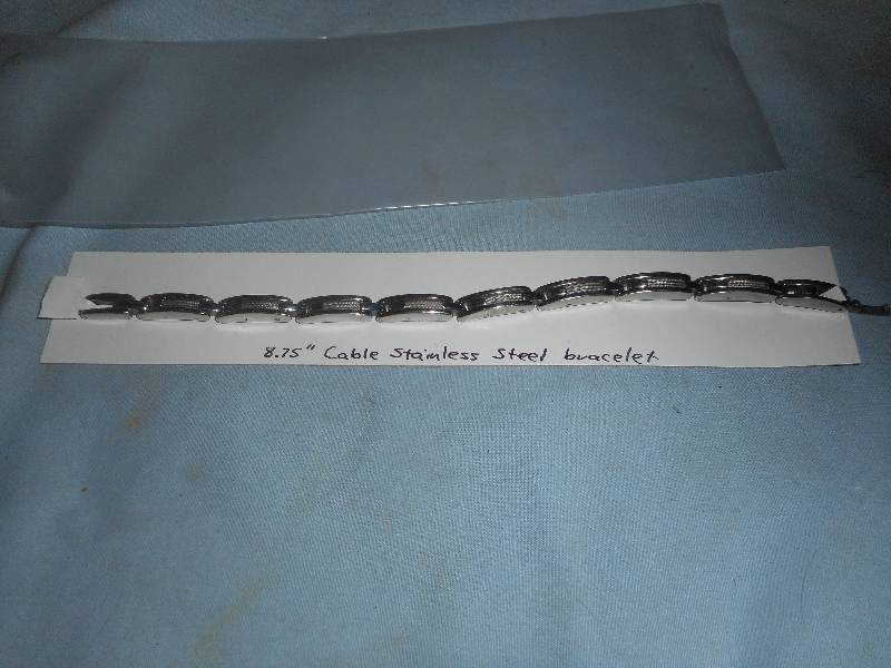 8.75 CABLE STAINLESS STEEL BRACELET