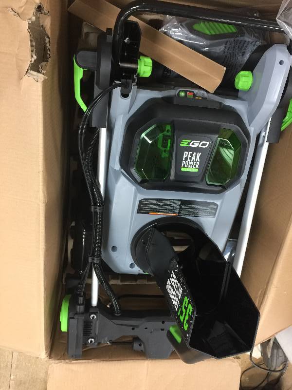 lot 3 image: EGO 21 in. 56-Volt Lithium-Ion Single-Stage Cordless Electric Snow Blower batterries are not includes open box never used Model # SNT2103