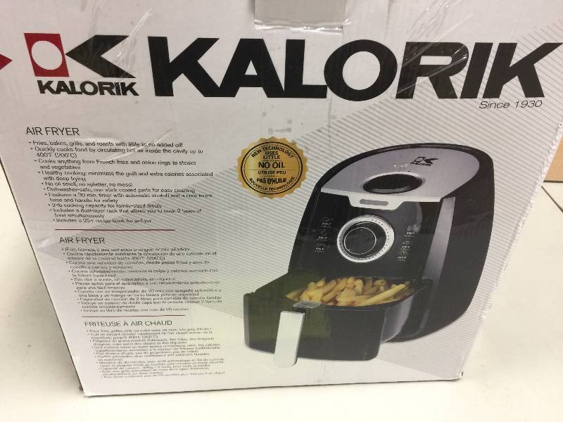 lot 37 image: KALORIK 3.2 Qt. Airfryer in Black