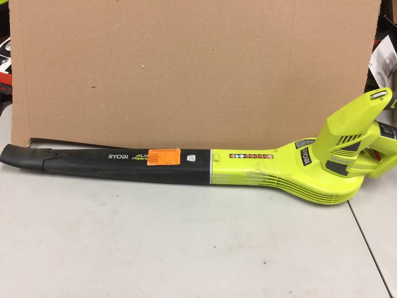lot 38 image: Ryobi ONE 150 MPH 200 CFM 18-Volt Lithium-Ion Hybrid Cordless or Corded Leaf BlowerSweeper  Tool Only in working conditions