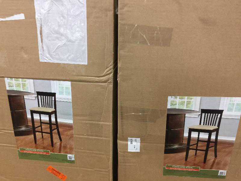lot 39 image: Set of 2 James Counter Stool  37H x 17W x 19.5D New