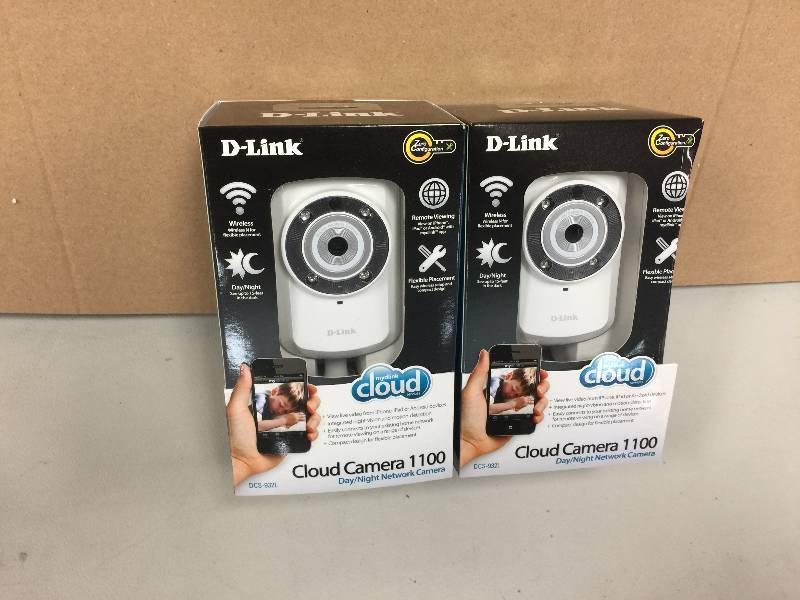lot 41 image: Lot of 2 D-Link DCS-932L Wireless DayNight Home Network Cameras New