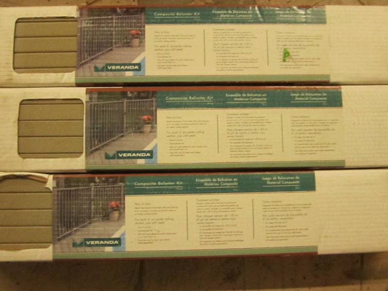 3 boxes of veranda composite kits g...