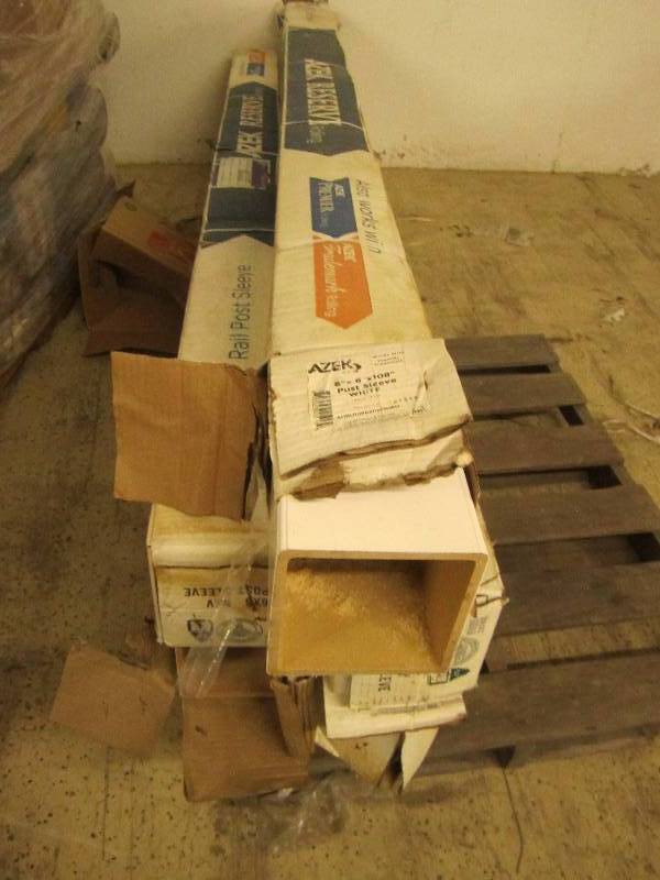 7 azek 6x6x108 post sleeves white ...