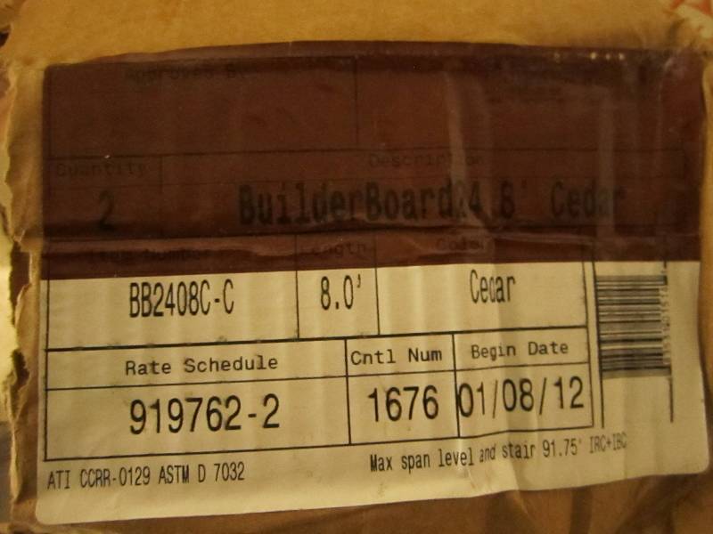 4 boxes of 2 of builderboard24 8 fo...