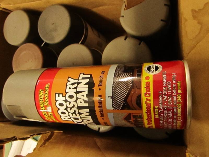 11 cans of spray paint ...