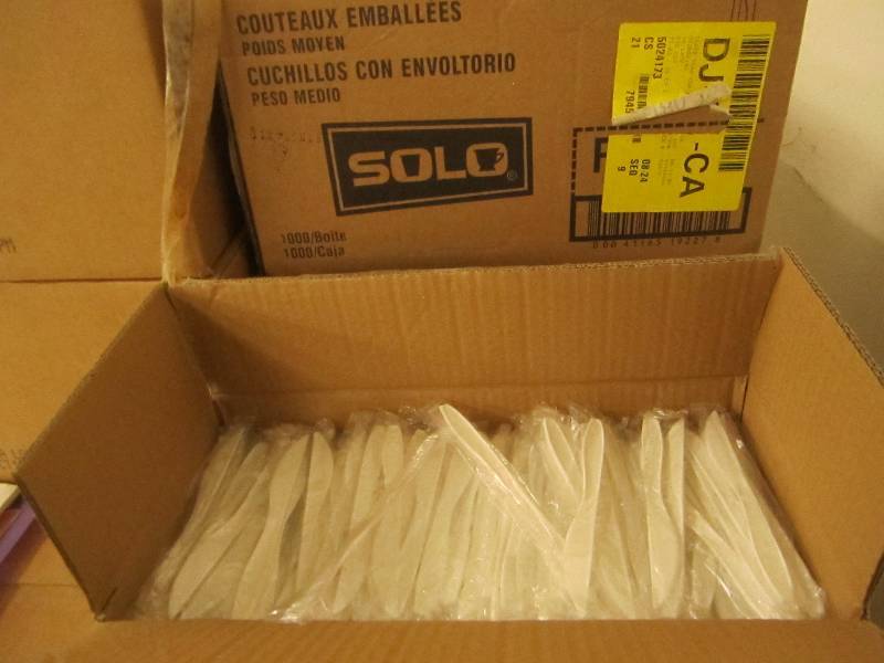 1 box of 1000 wrapped palstic knive...