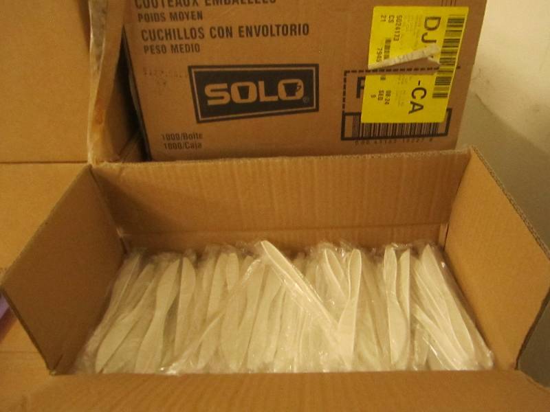 1 box of 1000 wrapped palstic knive...