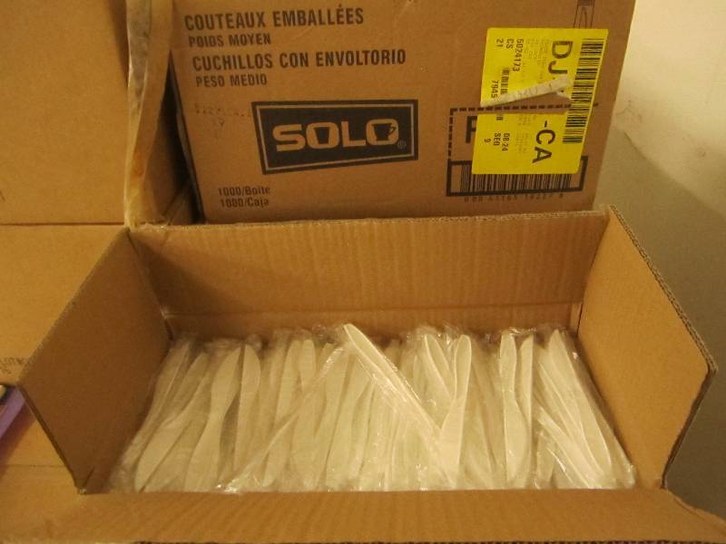 1 box of 1000 wrapped palstic knive...