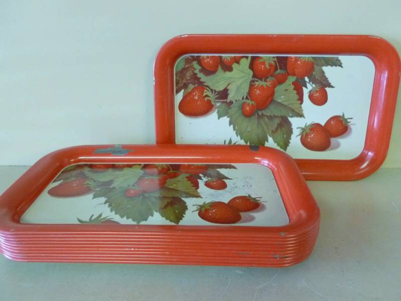 Vintage Metal Serving Trays