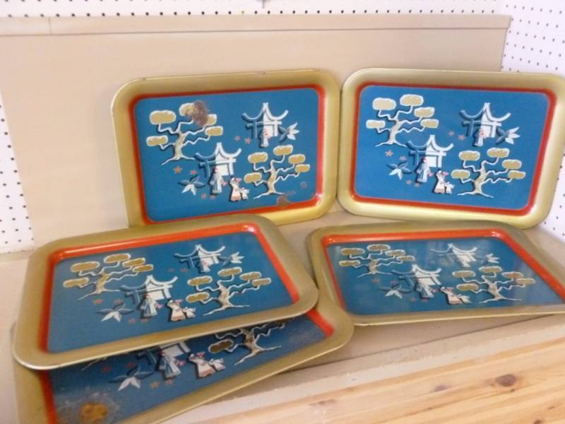 Vintage Metal Serving Trays