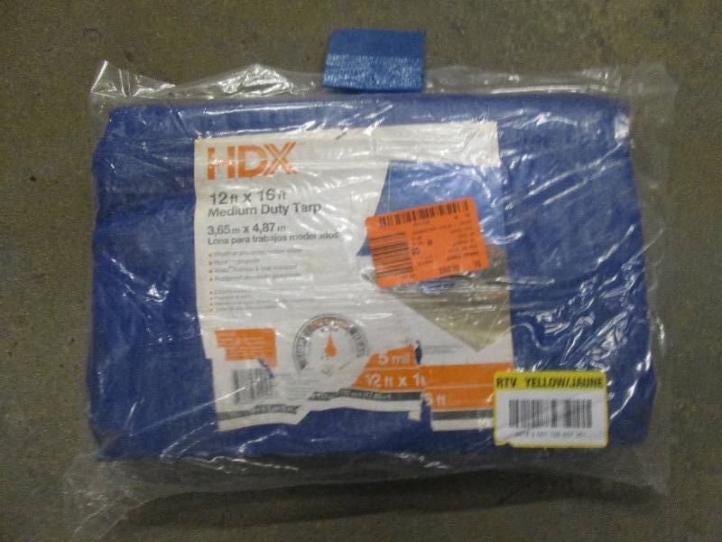 new HDX blue 12x16 medium duty tarp...