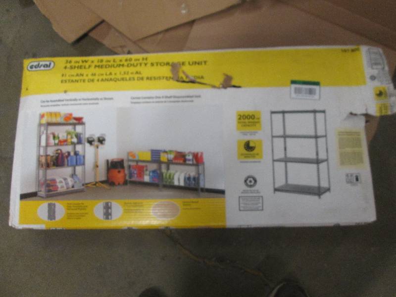 edsal 4-shelf medium duty stroage u...