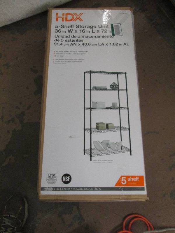 Hdx 5- shelf storage unit 36 W X 1...
