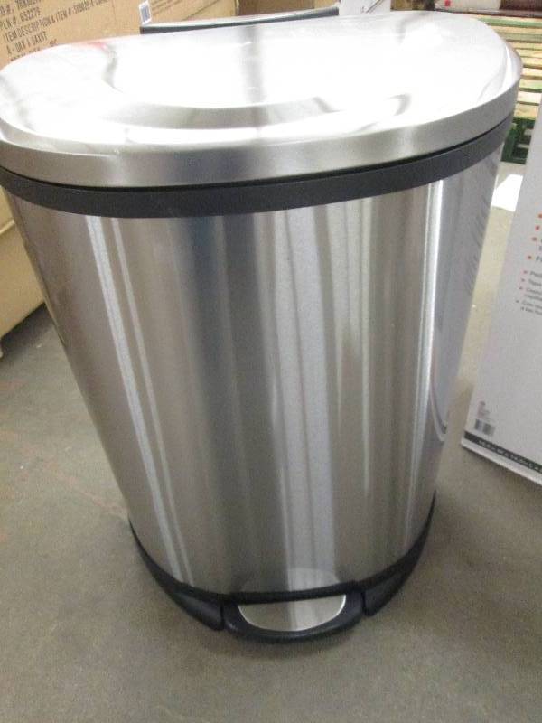 13 gallon stainless steel trash can...