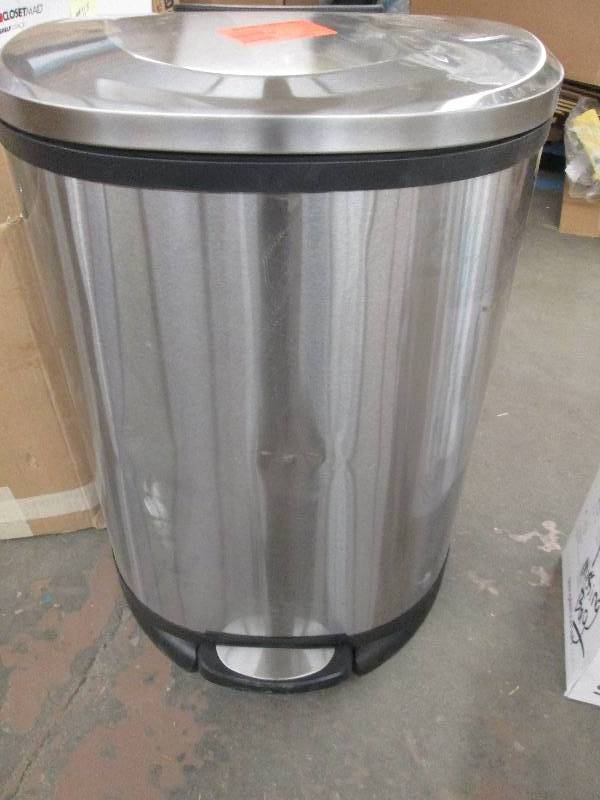 13 gallon stainless steel trash can...