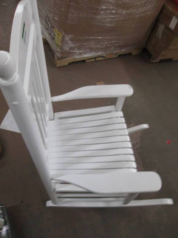 Bradley White Slat Patio Rocking Ch...